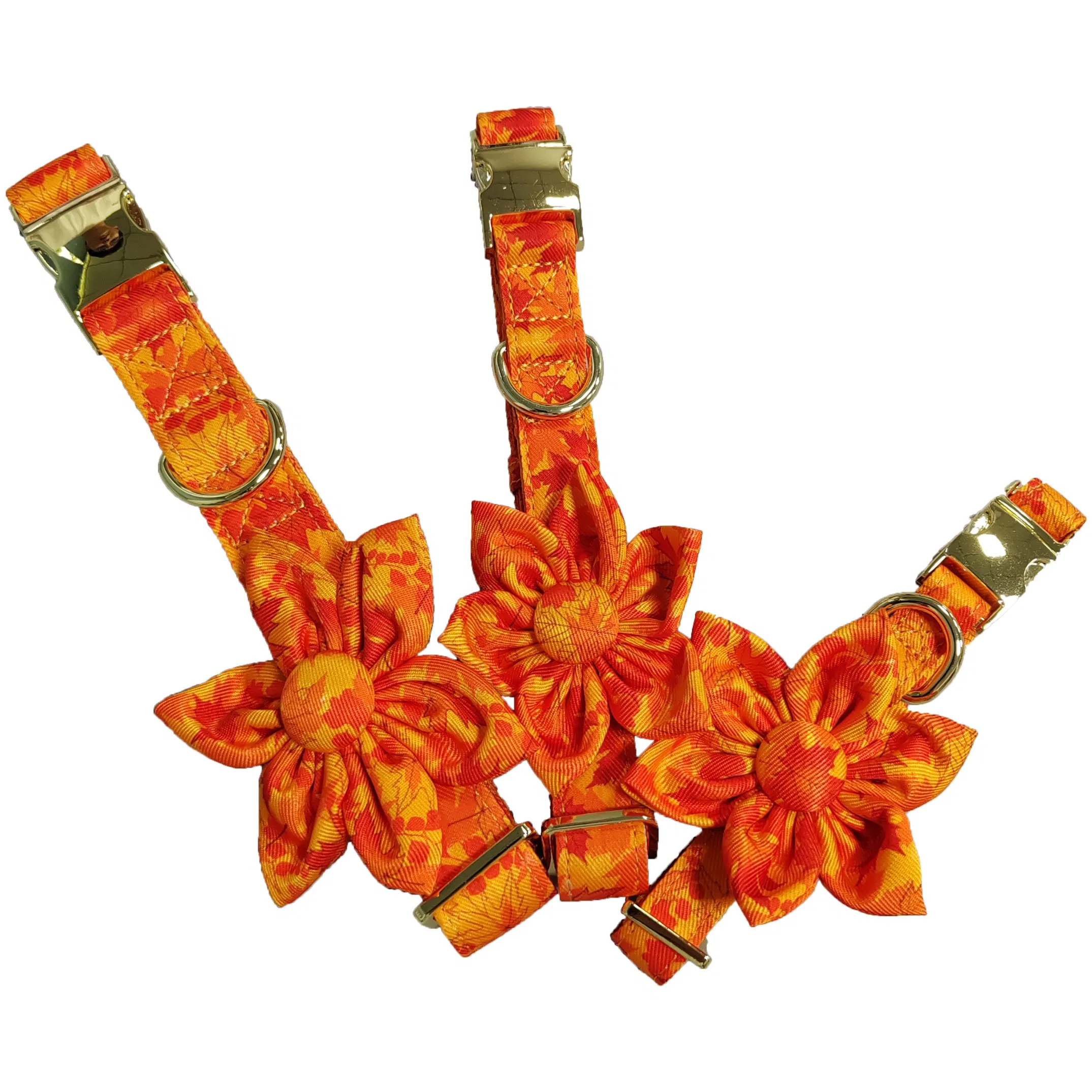 2024 New Style Christmas Halloween Theme Breakaway Cat Dog Collar Leash Harness Set Heat Transfer Printed Dog Collar Sublimation Collar with Bowknot