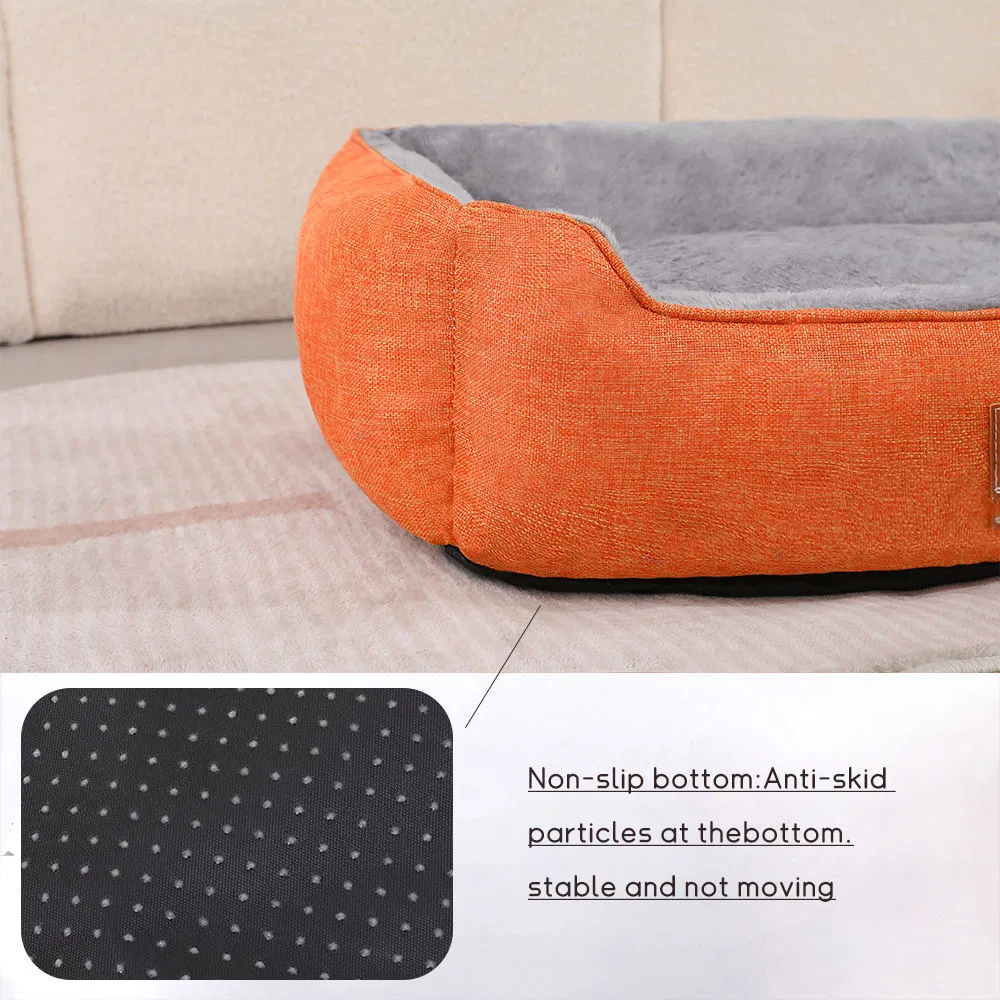 Luxury Fluffy Cushion Plush Soft Donut Dog Bed Accessories Washable Calming Sofa Camas Para Perros Large Custom Cat Dog Pet Bed