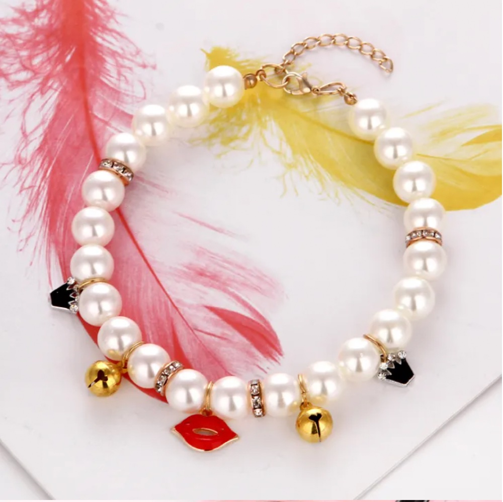 Hot Sale Pet Cat Collar Pearls Necklace Cute Fashion Pet Collars