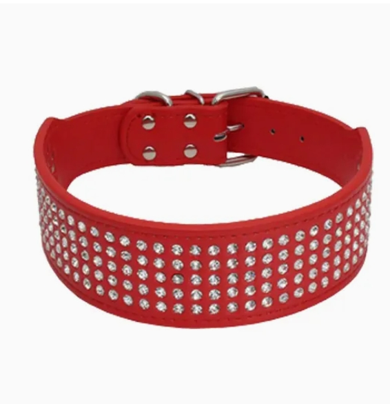 Stylish Rhinestone Dog Collar for Medium and Large Breeds