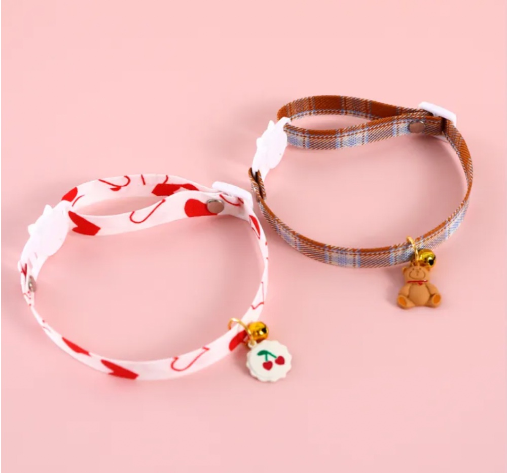 Pet Adjustable Anti-Choking Cat Dog Collar Cute Bell Choker
