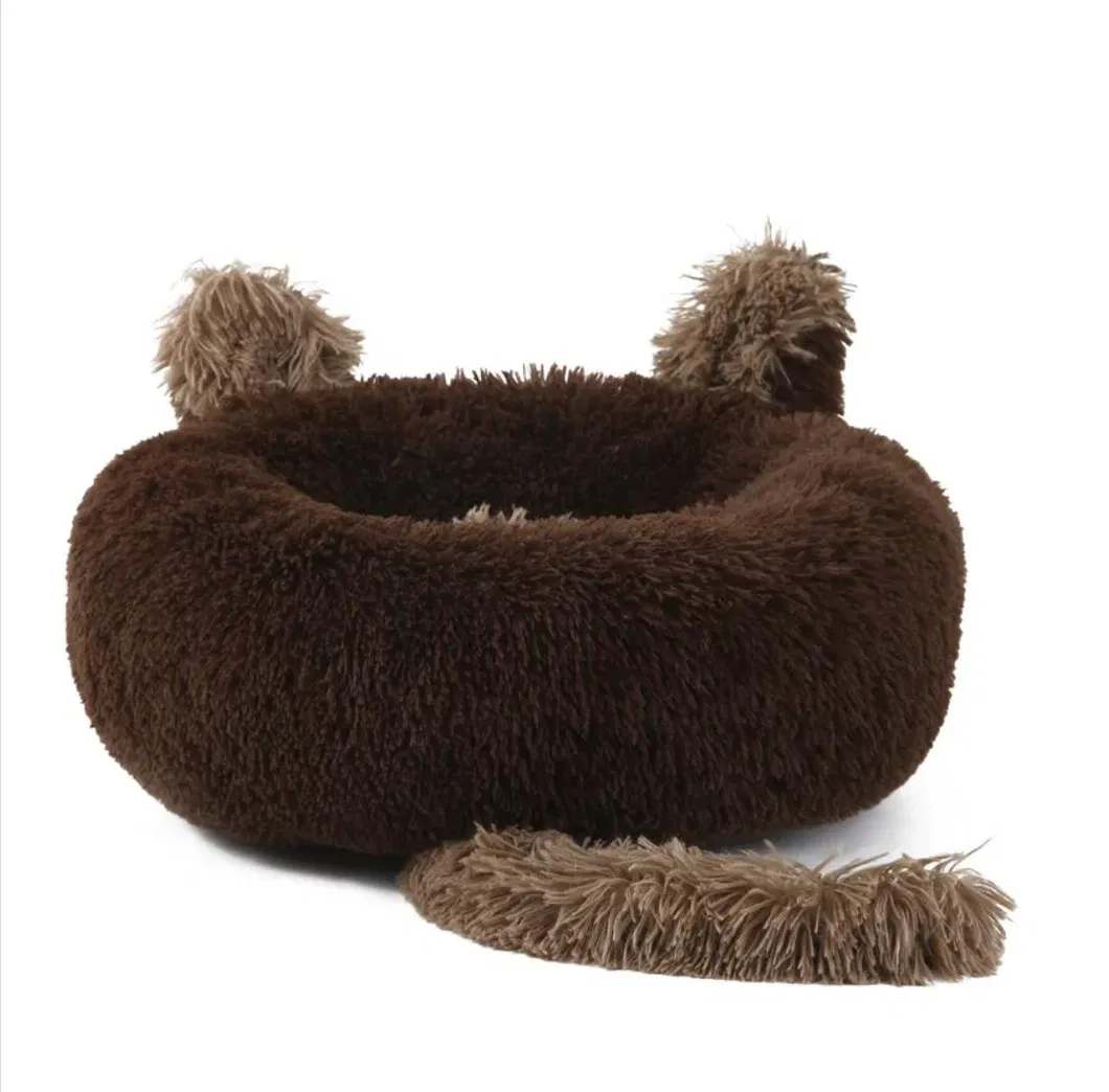 Pet Nest Soft Plush Donut Bed 10