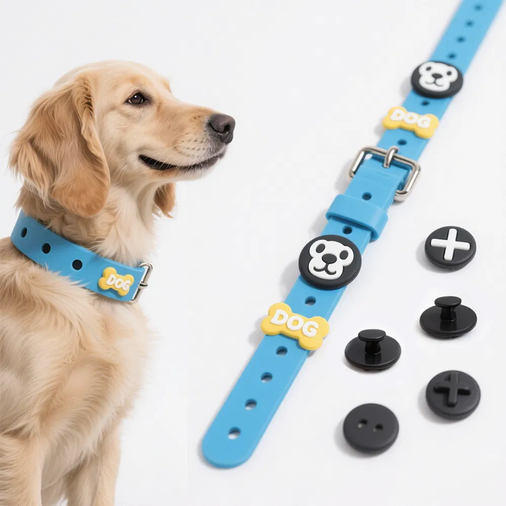 OEM Custom PVC Dog Collar Charms for Pet Accessories Wholesale Market