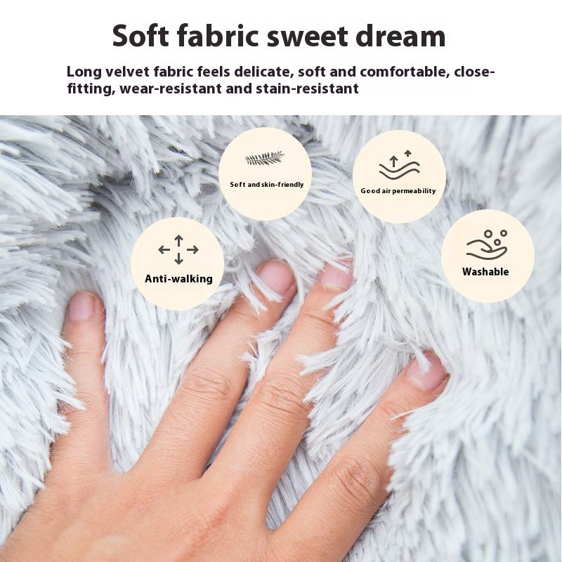 Popular Luxury Soft Push Pet Products Washable Dog Beds Colorful Soft Warm Pet Bed Cat Nest Pet Sofa Bed