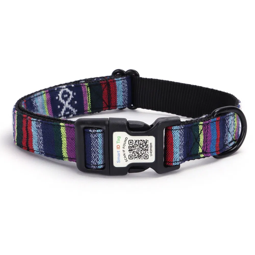 Qr Code Dog Collar Personalized Pet Name and Phone Number Electronic Pet Product Factory Custom Bulk Order for Smart ID Tag and Smart Pet Collar