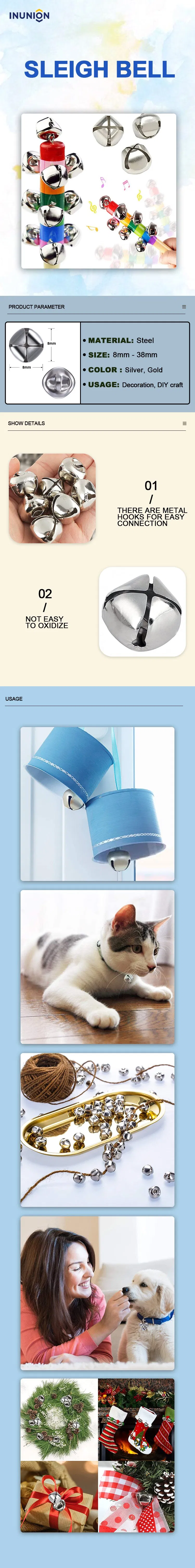 Colorful Steel Pet Small Bells for Pet Cat Dog Necklace Collar