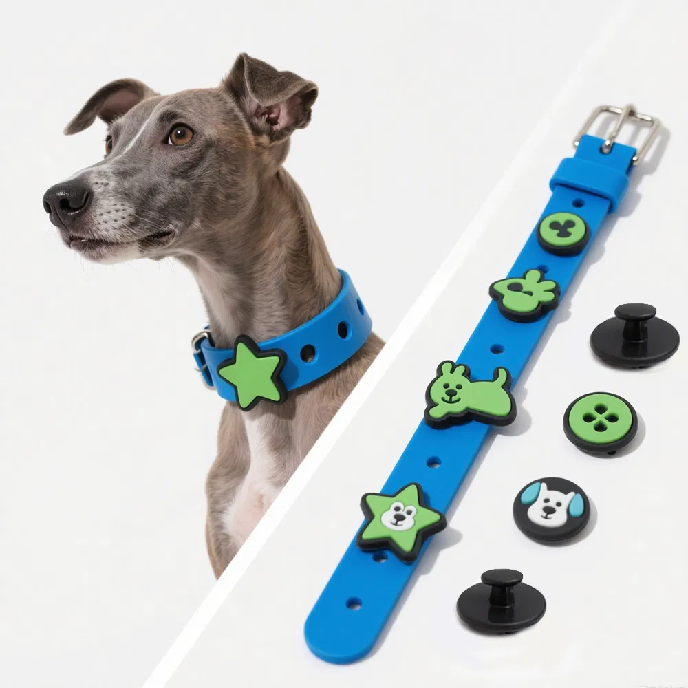 Custom PVC Dog Collar Charms for Pet Brands Decorative Accessories OEM Wholesale