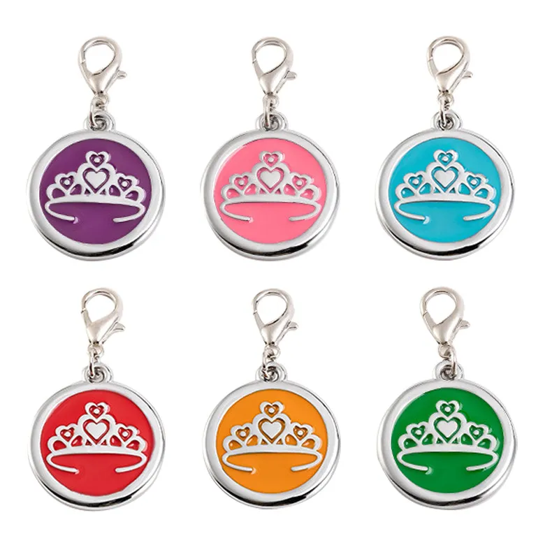 Pet ID Card Smooth Engraved Metal Crown Dog Tag Pendant