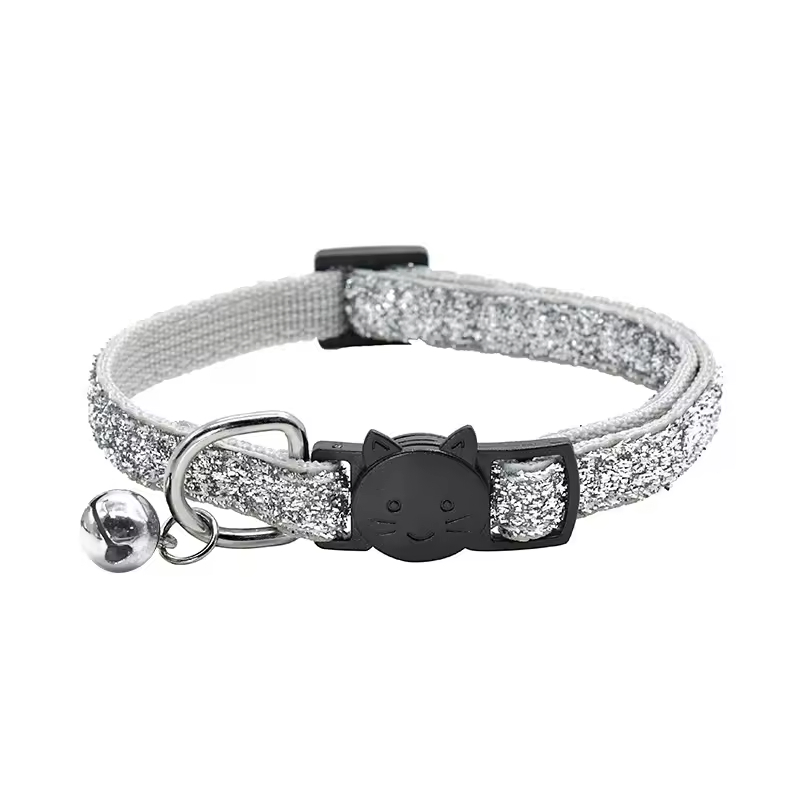 Charming Shiny Pet Accessories Pet Collars with Bells for Kittens and Puppies