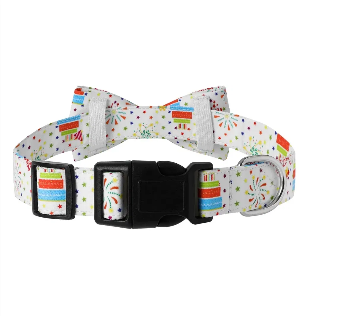 Pet Supplies Birthday Gift Dog Collar Bandana Set Adjustable Pet Collar