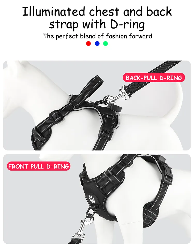 LED Dog Harness Detail 3