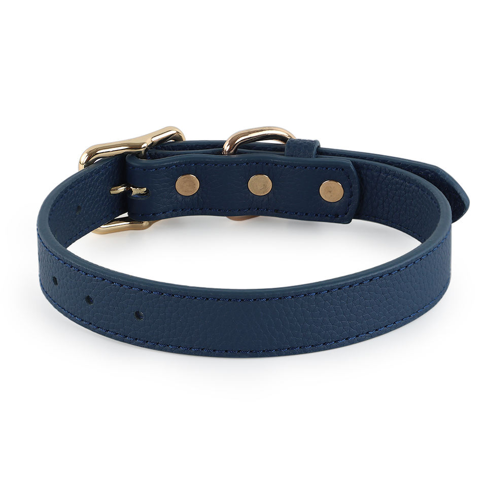 Popular Handmade Custom Color Logo Design Premium Luxury Vegan Genuine Leather Dog Collar and Leash Set