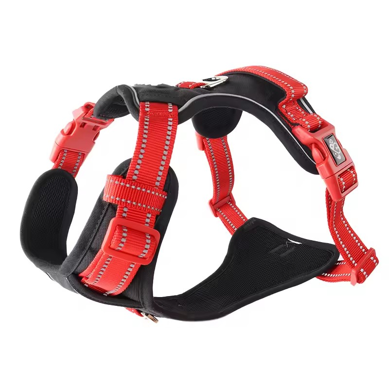 No Pull Lightweight Soft &amp; Comfortable Cushion Pet Chest Dog Harnesses Vest with Multi Color Adjustable Durable Breathable Mesh