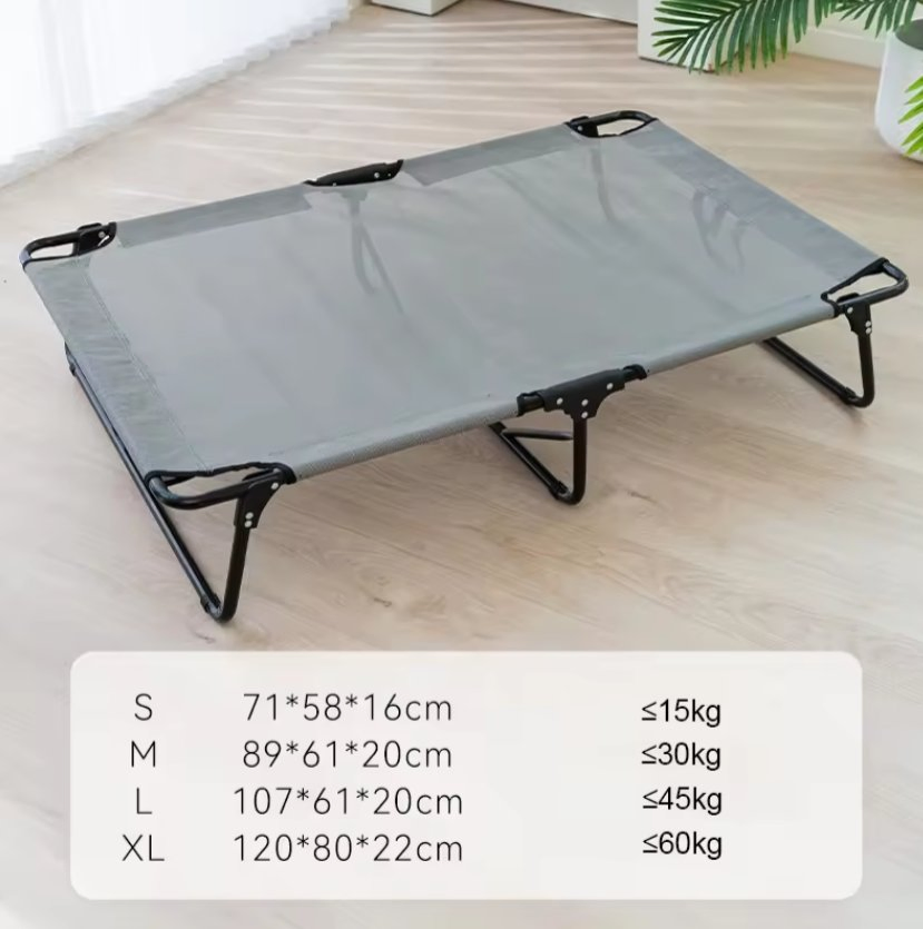 Factory Folding Elevated Dog Portable Collapsible Raised Cots Cooling Pet Bed