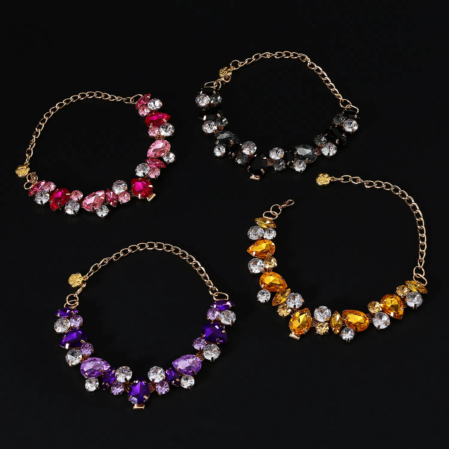 Luxury Full Diamond Gem Crystal Chain Necklace Metal Collar for Pet