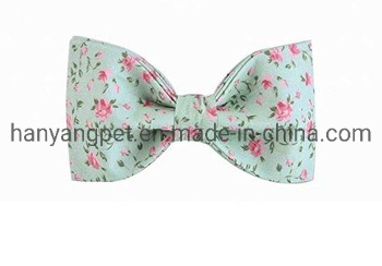 Hanyang OEM Pet Accessories Pet Product Custom Adjustable Pet Collar Bow Tie Classical Printing Dog Bowtie Custom Bowtie