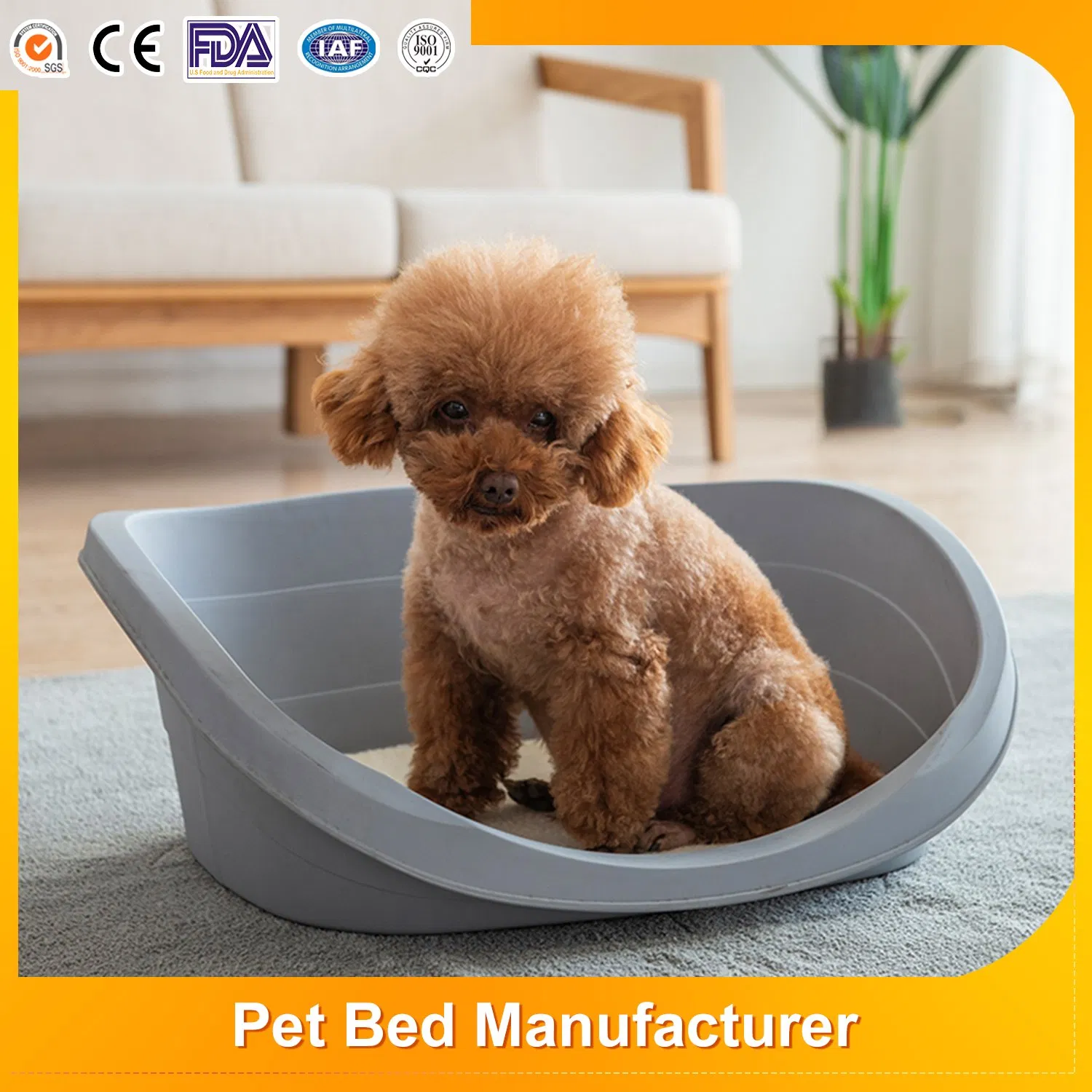 Luxury Home Furniture Dog Sofa Bed Cama PARA Mascota Bottom Fluffy Cushion Plastic Pet Accessories Dog Bed