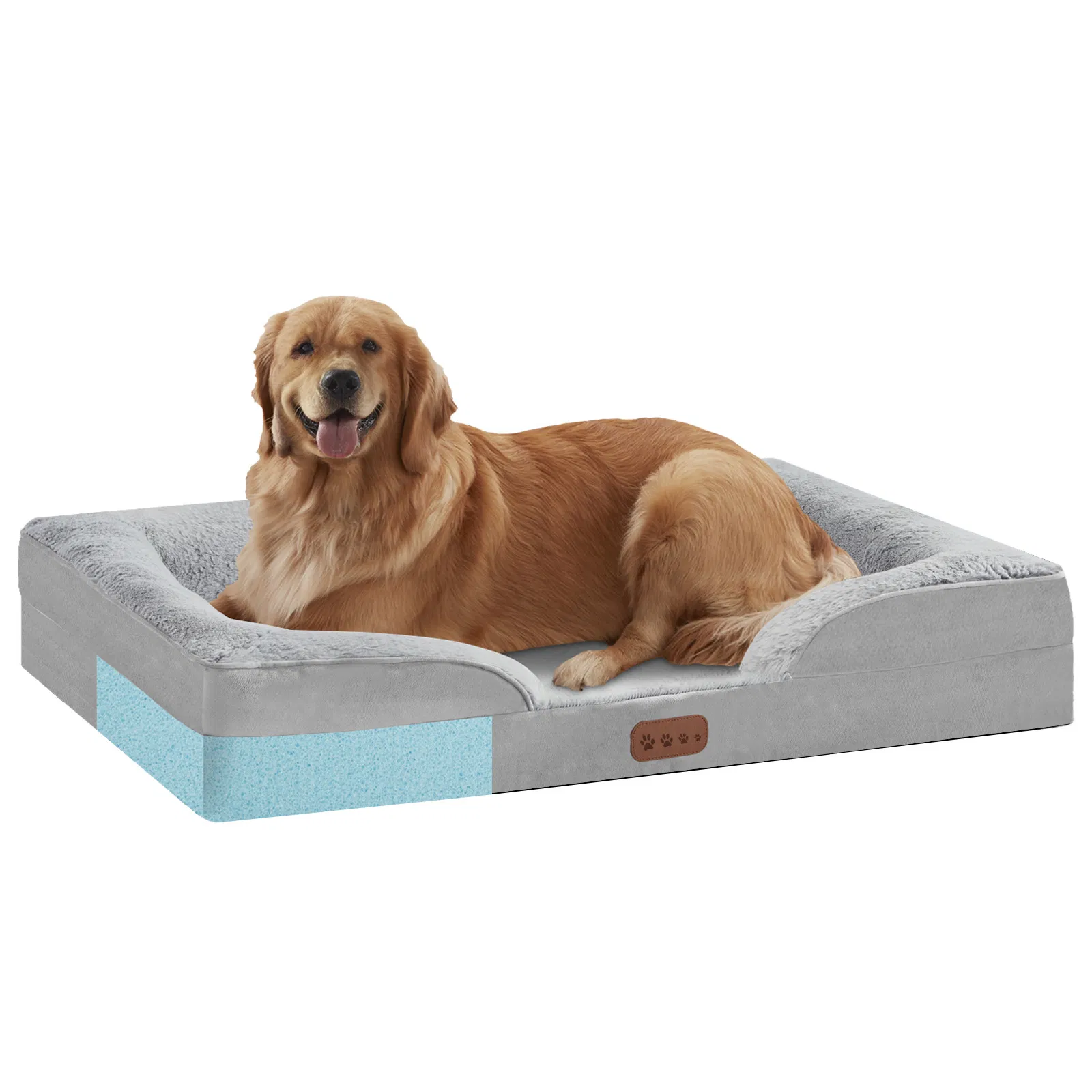 Custom Luxury Calming Waterproof Orthopaedic Pet Sofa Beds Dog Bed with Removable Washable Cover
