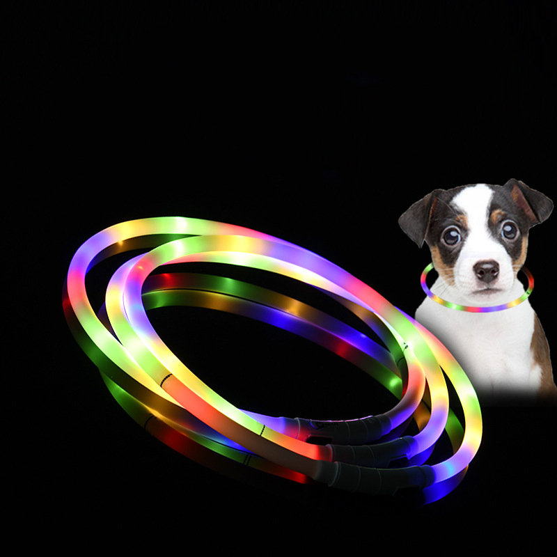 2025 Hot Sell USB Rechargeable LED Luminous Dog Collar Glow-in-The-Dark Dog Collar