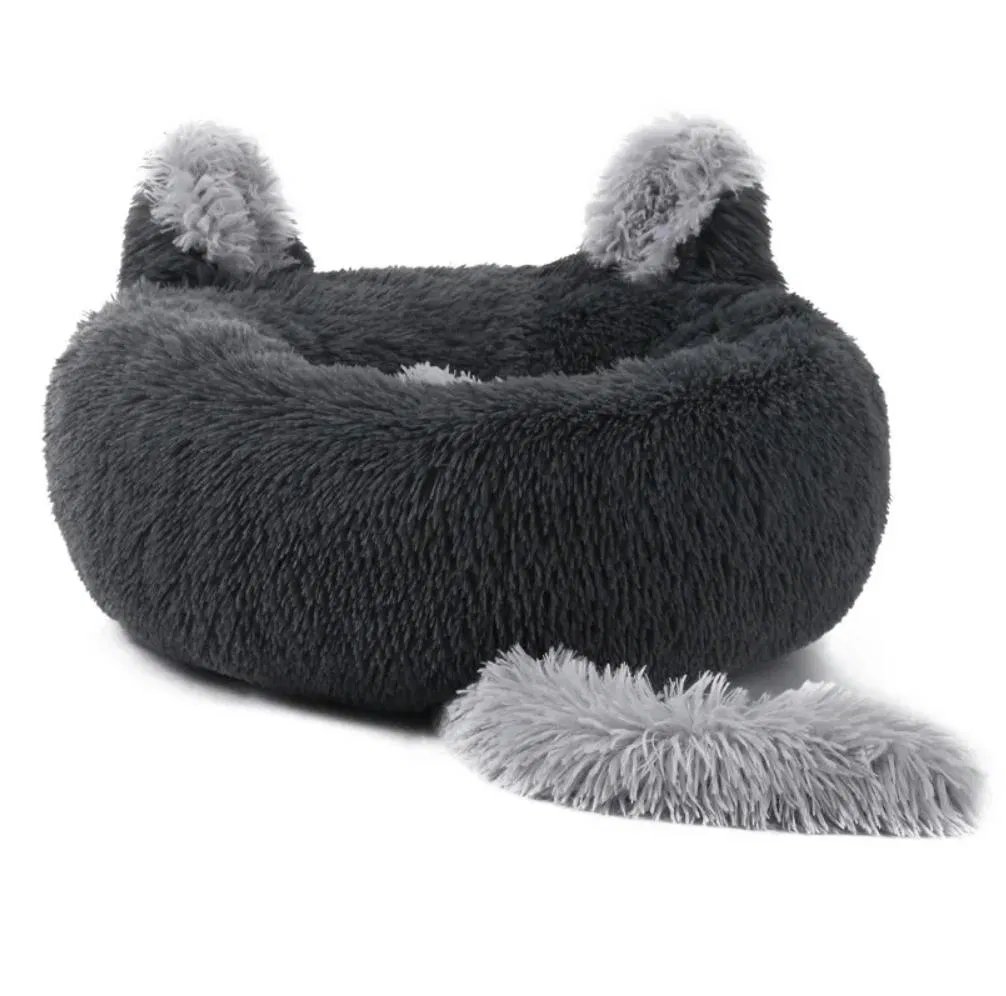 Pet Nest Soft Plush Donut Bed 6