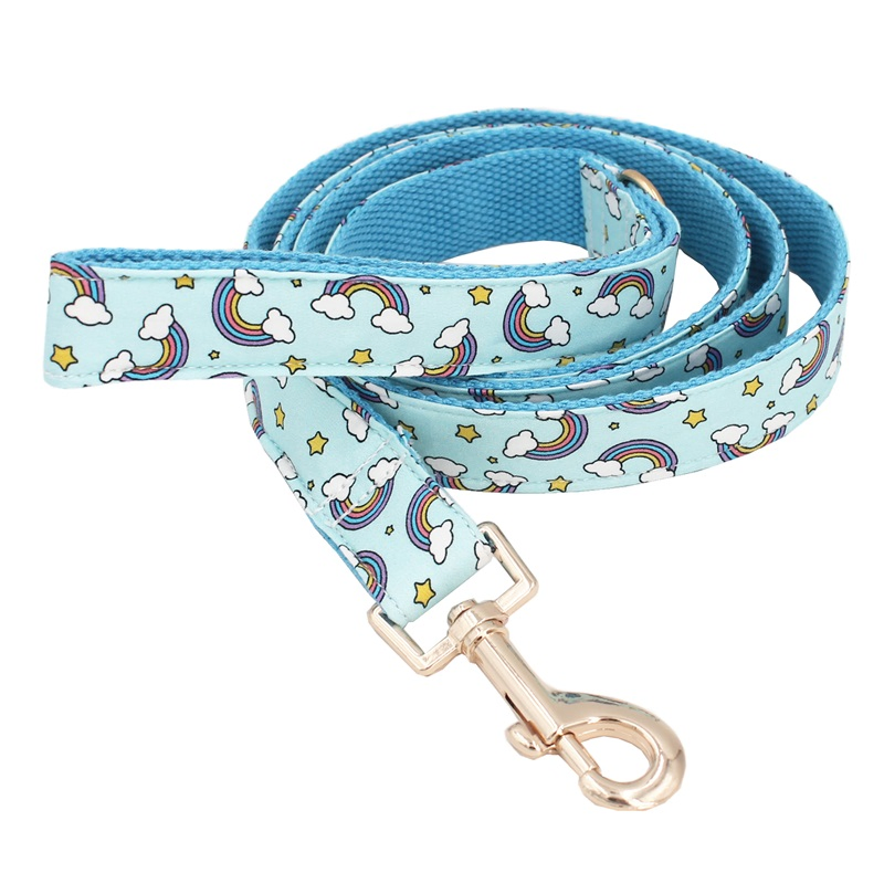 Hanyang Custom Print Pattern Dog Collar Dog Leash Pet Bowtie