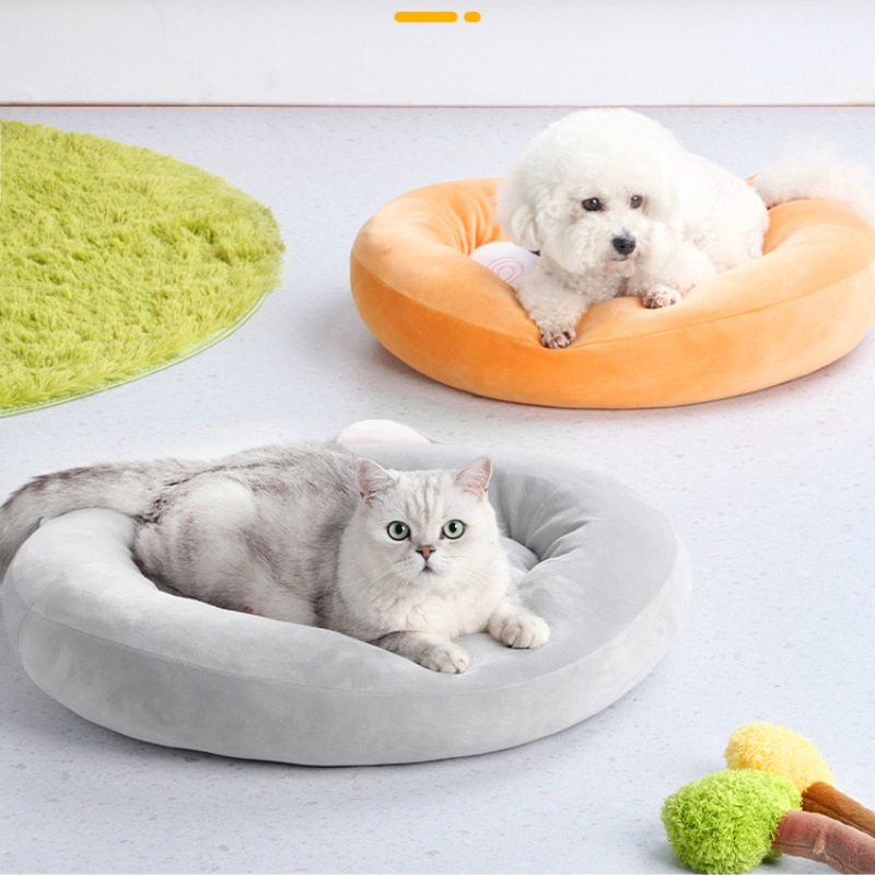 Cat Pet Bed Anti-Slip Bottom Calming Dog Beds Luxury Pet Bed