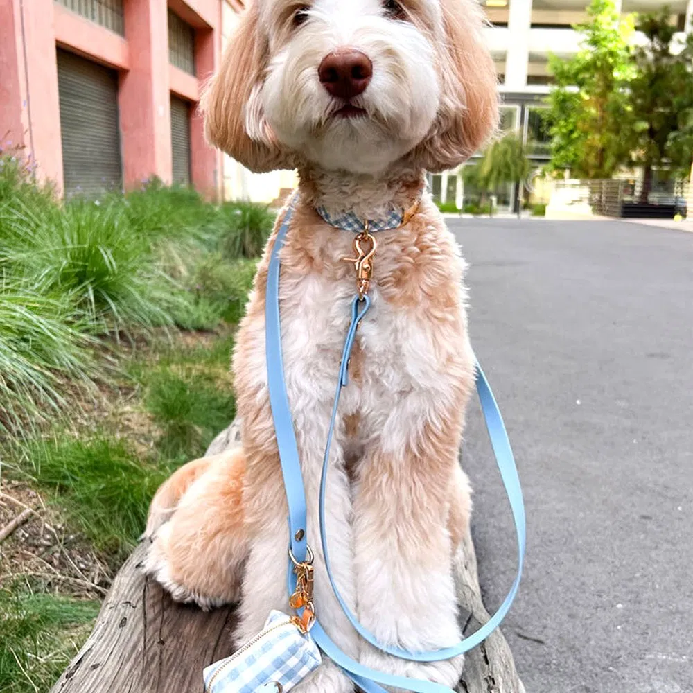 Wholesale Pet Products Soft PVC Waterproof Dog Leash Custom Patterned Pet Collar and Matching Pet Poop Bags Fashion Adjustable Dog Collar with Tags