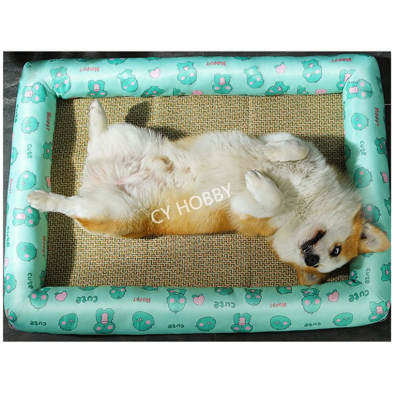 Cooling Rattan Woven Mat Ice Blanket for Small Large Dogs and Cats Pets Bed Supplies