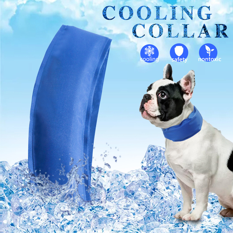 Reusable Soft Gel Dog Cooling Bandana Easy to Wear Pet Cool Collar