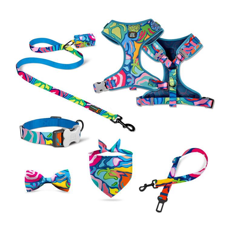 Pet Dog Harness Leash and Collar Set No Pull Personalized Dog Accessories