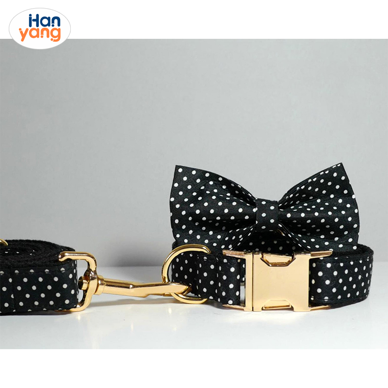 Hanyang Custom Classic Cheap Pet Collars Dog Leash Harness with Cute Bowknot