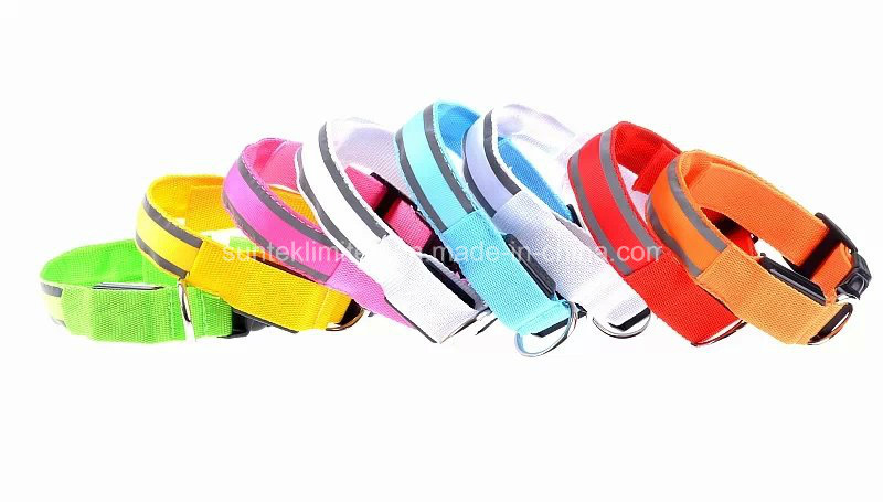 Double Reflector Strip LED USB Rechargeable Glow in Dark Dog Harness Dog Collar for Wholesale