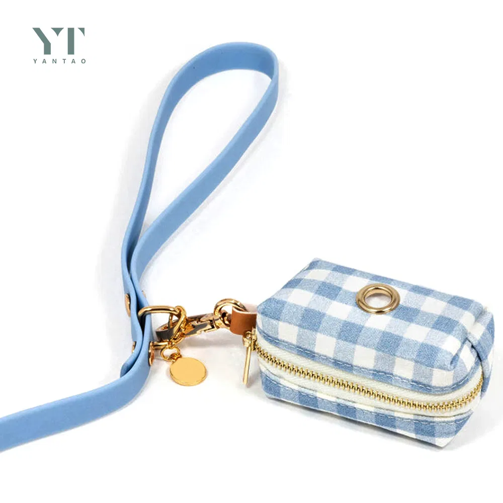 Wholesale Pet Products Soft PVC Waterproof Dog Leash Custom Patterned Pet Collar and Matching Pet Poop Bags Fashion Adjustable Dog Collar with Tags