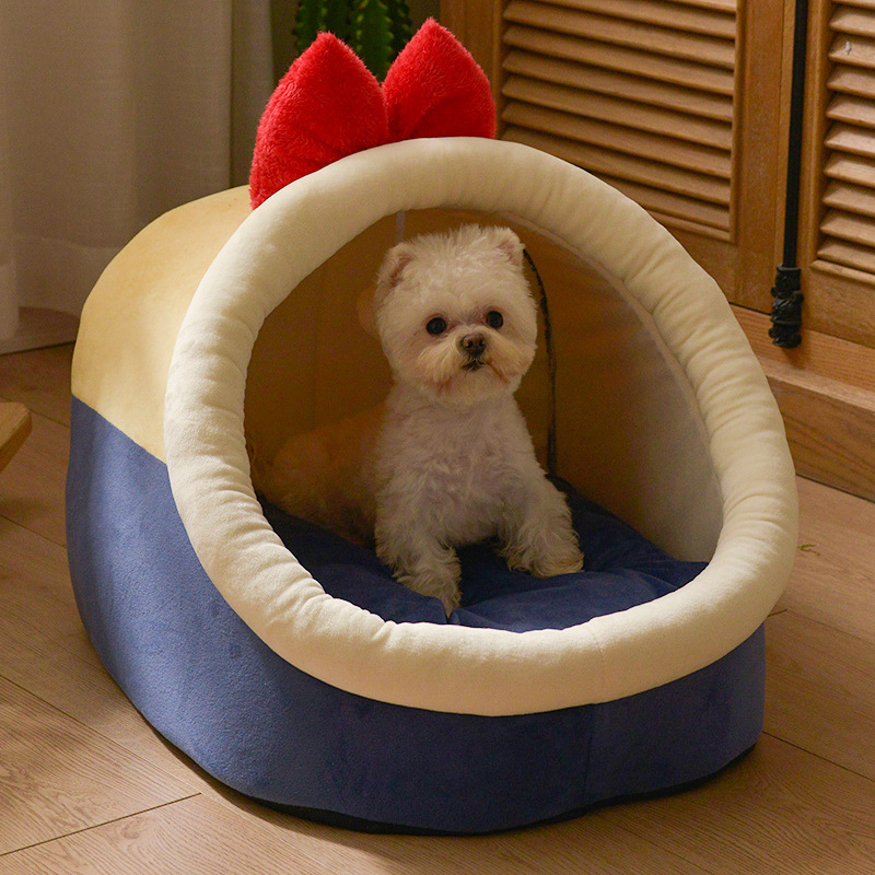 Luxury Cute Trending Cat Cave Designer Pet Calming Soft Cozy Small Dog Bed