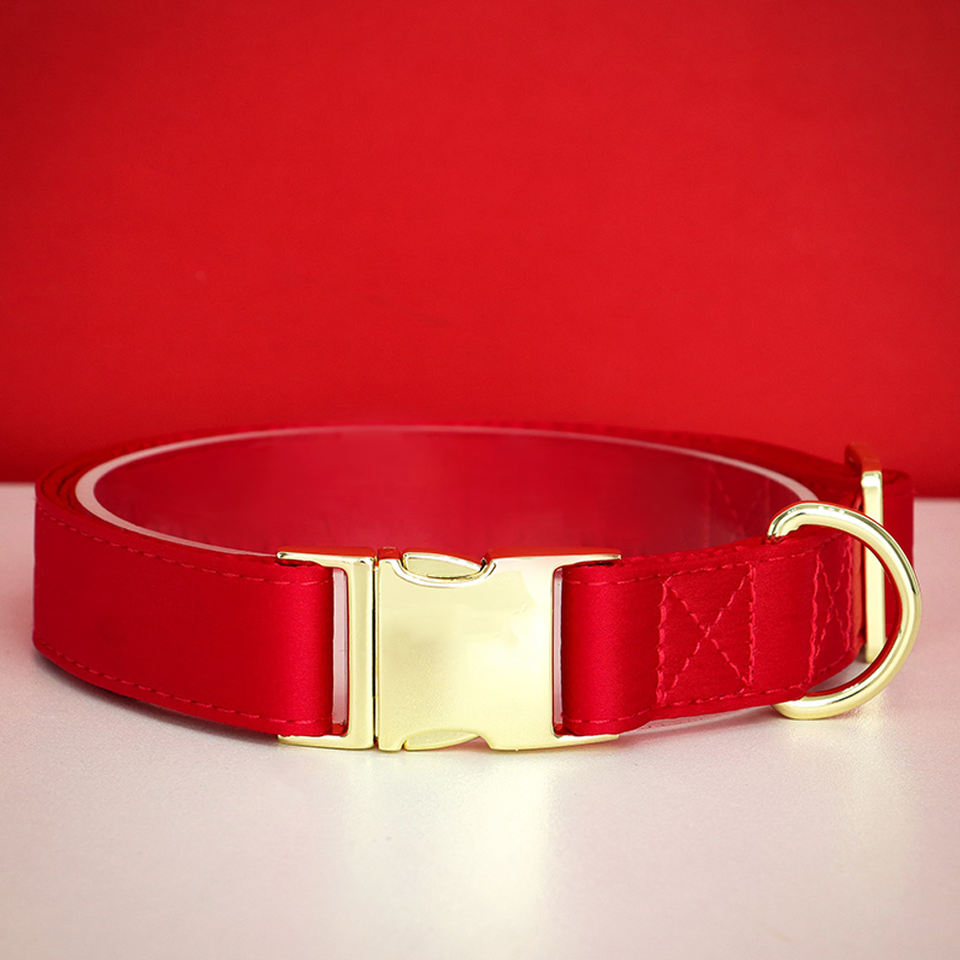 Personalized Dog Collar with Name Plate Adjustable Tough Nylon Customized Number Engraved ID Collar on The Metal Plate Buckle