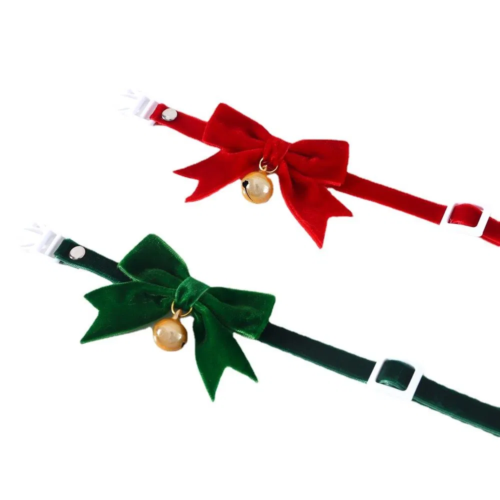 Christmas Festival Bowknot Decoration Portable Pretty Pet Collars for Cats