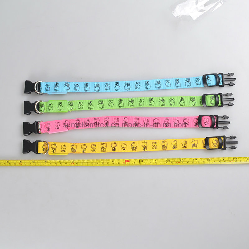 Custom USB Rechargeable Waterproof LED Dog Collar Flashing Glow in The Dark Luminous Pet Leash
