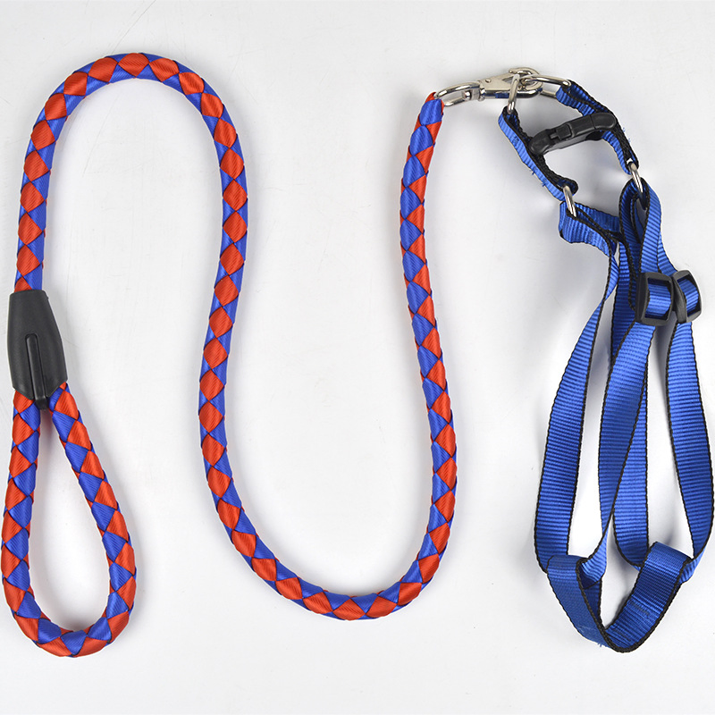 Soft Padded Handle Strong Nylon Reflective Pet Collar Dog Harness