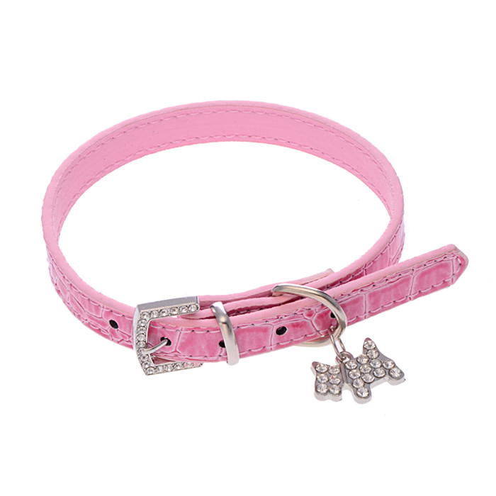 Wholesale PU Leather Hot Sale Dog Rhinestone Crystal Pet Collars