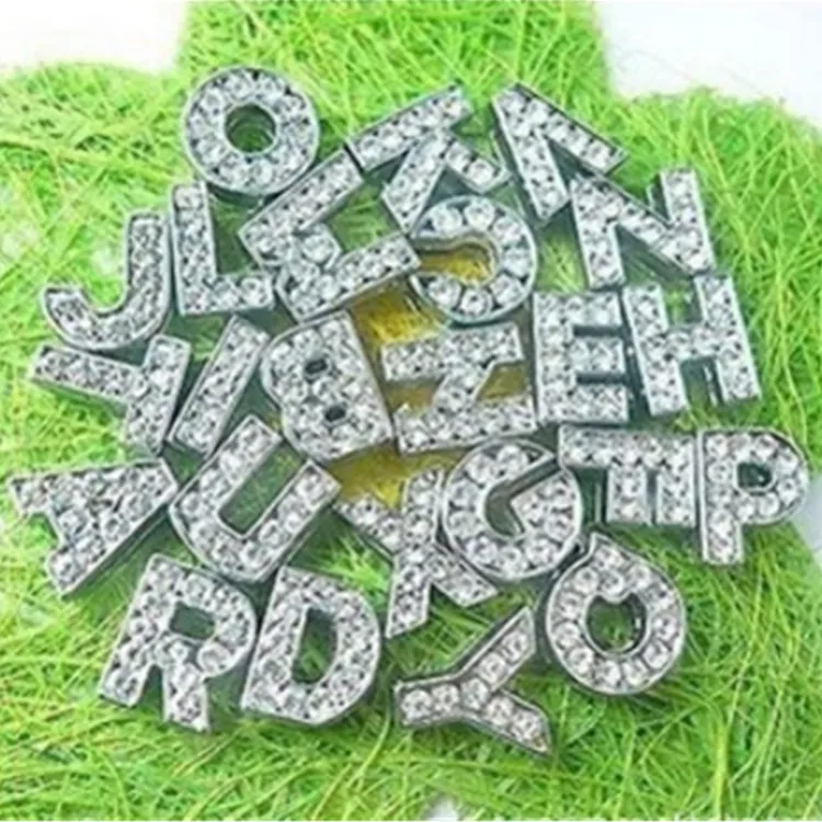 Crystal Letters for PU Lead Pet Collars Slider Accessories 4