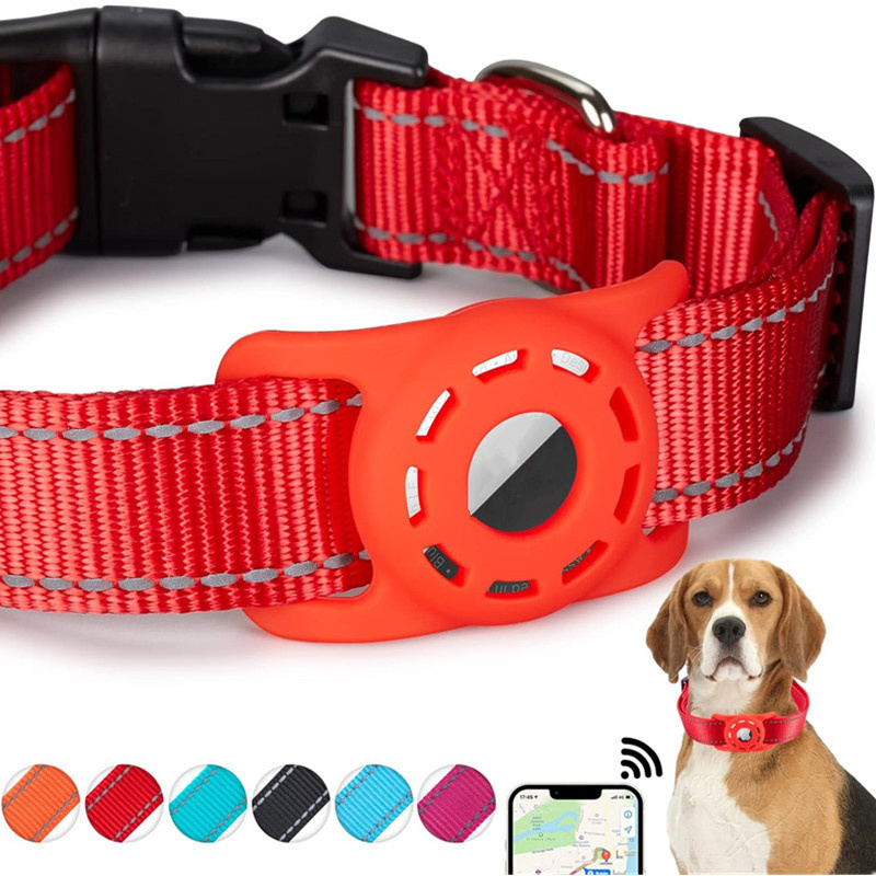 Portable Travel Outdoor Cat Airtag Collar Holder Pet Airtag Tracking Collar