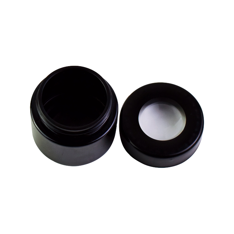 Wholesale 3.5g 10g UV Black Magnifying Glass Jar Child Proof Jar Flower with Smell Proof Child Resistant Magnifying Lid