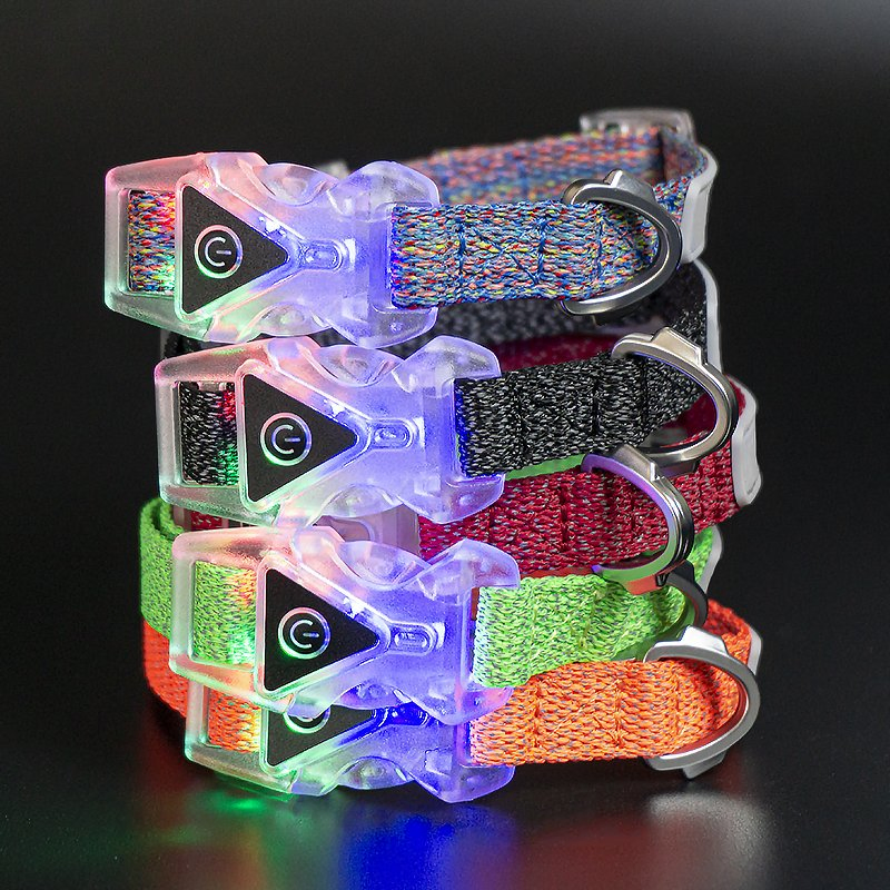 Reflective Light Night De Luz PARA Mascotas Perro Con Perros Collares Perroslar LED Dog Collar Glow in The Dark Sample Customization