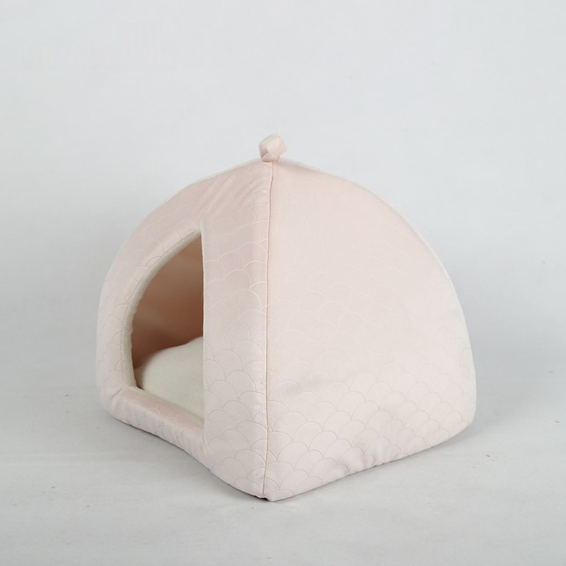 Factory Direct Custom Modern Calming Pet Cave Large Bed Sleeping Warm 2 in 1 Gray Plush Dog Cat Cushion