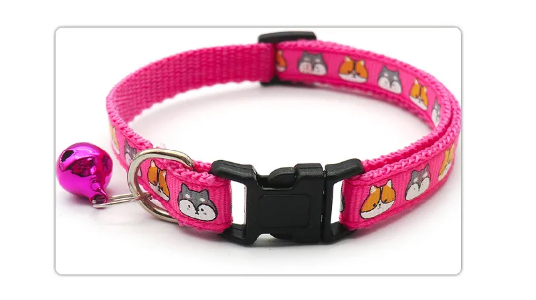 Customized Luxury Pet Collar Adjustable Cartoon Pattern Collar