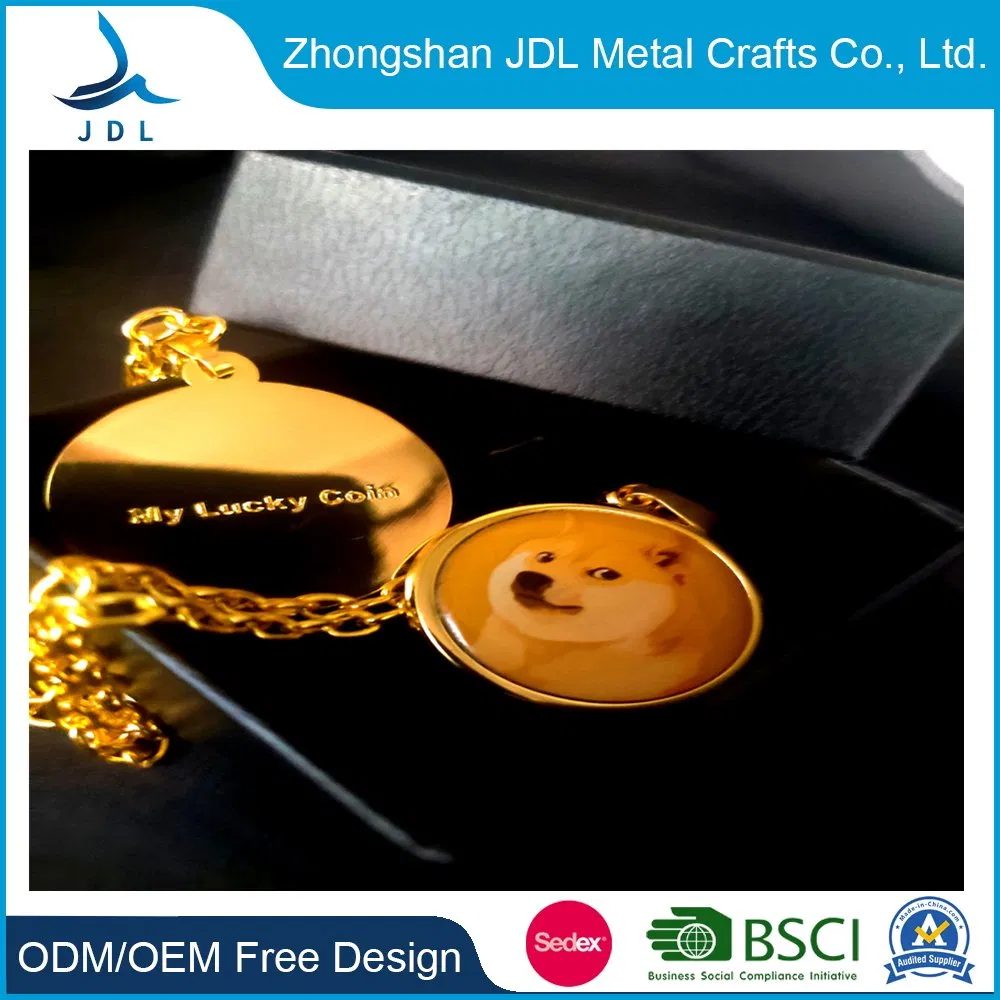 Manufacture Customized Amazon Hot Sell New Luxury Designer Louis French Pitbull Bulldog Accessory Key Chain Dogecoin Doge Coin Pendant
