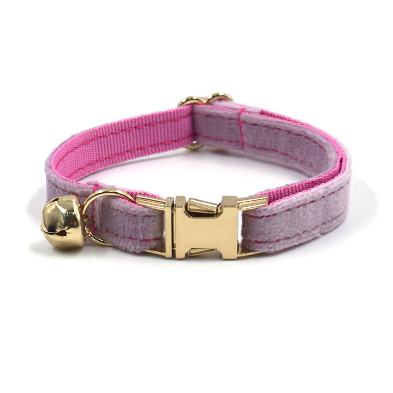 2026 New Arrival Pet Collars Soft Velvet Customizable Collars for Cats and Small Dogs