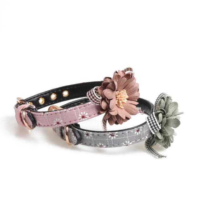 Girl Puppy Collars Pet Floral Accessories