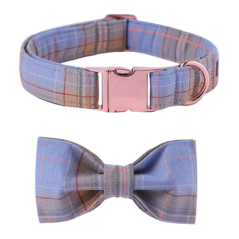 Metal Rose Gold Release Buckle Adjustable Dog Collars Bow Tie Collares/Colored Custom
