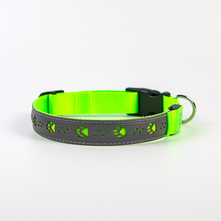 Glow in The Dark USB Rechargeable LED Dog Safety Collar for Pets
